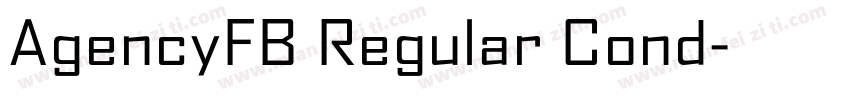 AgencyFB Regular Cond字体转换